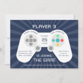 Level Up | Einladung der Babydusche (Vorderseite)