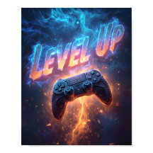 Level Up — Epic Gamer Poster