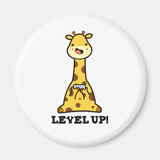 Level Up Funny Giraffe Pub Magnet (Vorne)