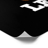 Level Up Funny Giraffe Pun Dark BG Poster (Ecke)