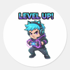 Level up game Sticker
