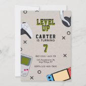 Level Up Gamer Geburtstag Einladung (Vorderseite)