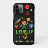 Level Up Gamer iPhone 11 Pro Case – Retro Pixels (Rückseite)
