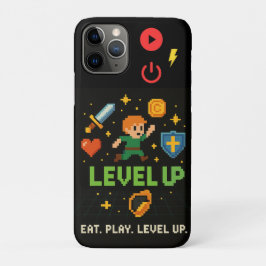 Level Up Gamer iPhone 11 Pro Case – Retro Pixels