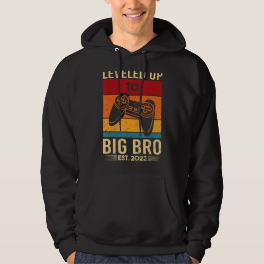 Level Up Gamer Neugeborener Big Brother seit 202 Hoodie (Vorderseite)