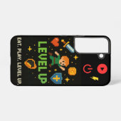 Level Up Gamer Samsung Case – Retro Pixel Style Galaxy Hülle (Rückseite (Horizontal))
