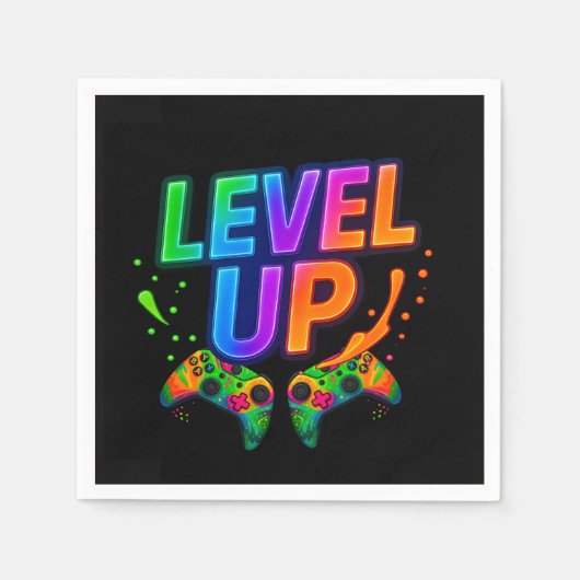 Level Up, Gamer Serviette (Vorderseite)