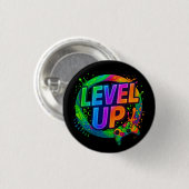 Level Up, Gamer-themed Button (Vorne & Hinten)