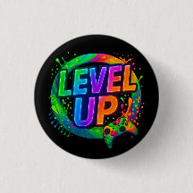 Level Up, Gamer-themed Button