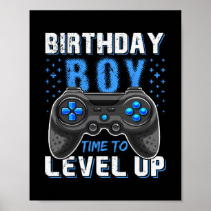 Level Up Geburtstagsjunge Gamer - Clic Fit  Poster