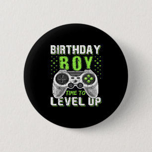 Level Up Geburtstagsjunge Videospiel - Clic Fit  Button