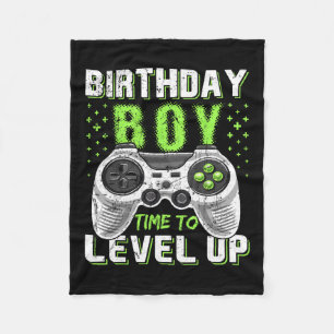 Level Up Geburtstagsjunge Videospiel - Clic Fit Fleecedecke