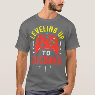 Level Up Husband Funny Bachelor Party Groom Gif T-Shirt