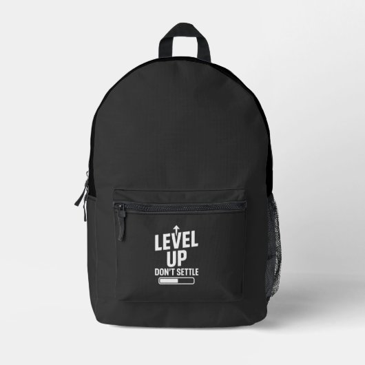 Level-Up lässt sich nicht regeln Bedruckter Rucksack (Vorderseite)