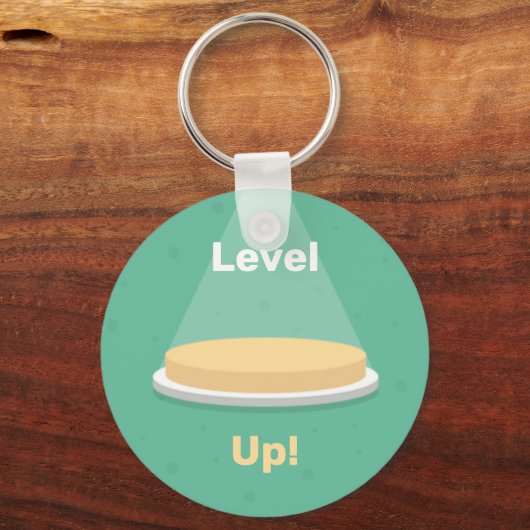Level Up! | Level Up Button Schlüsselanhänger (Vorderseite)