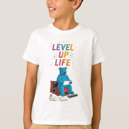 Level Up Life: Riesenblauer Gummibärenstreifen T-Shirt