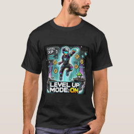 Level-Up-Modus auf T - Shirt Cool Gamer-T-Shirt