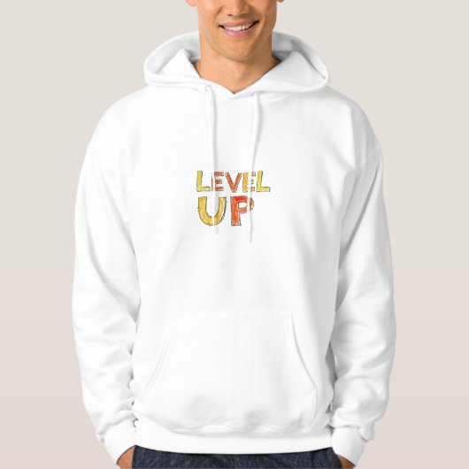 Level Up Motivationsdesign Hoodie (Vorderseite)