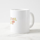Level Up Motivationsdesign Jumbo-Tasse (Vorderseite Rechts)
