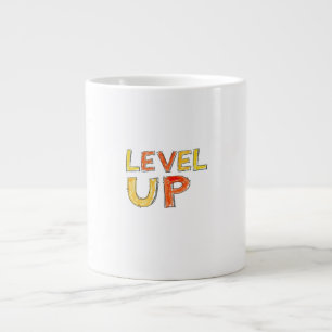 Level Up Motivationsdesign Jumbo-Tasse