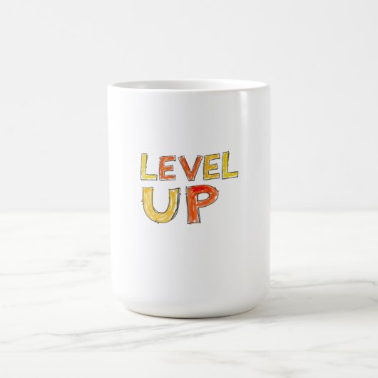 Level Up Motivationsdesign Kaffeetasse (Mittel)
