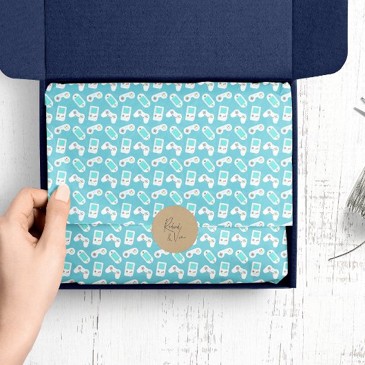 Level Up | Muster für Videowiedergabe Seidenpapier