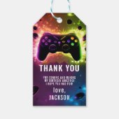 Level Up! Neon Video Game Birthday Party Geschenkanhänger (Vorderseite)