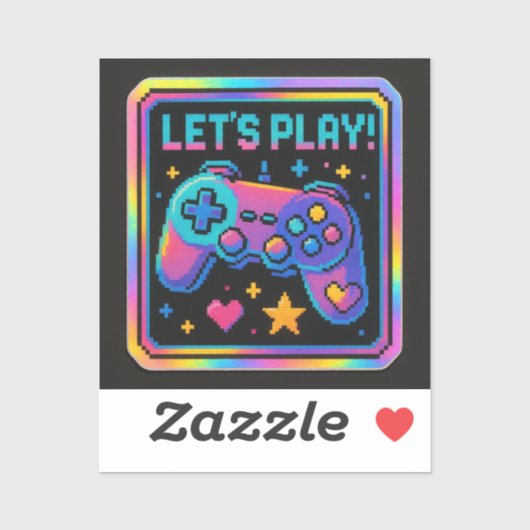 LEVEL UP Pixel Art Gamer Abzeichen Aufkleber (Blatt)