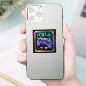 LEVEL UP Pixel Art Gamer Abzeichen Aufkleber (Telefon)