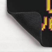 Level Up Pixel Mausepad Retro Gamer Schwarz Mousepad (Ecke)