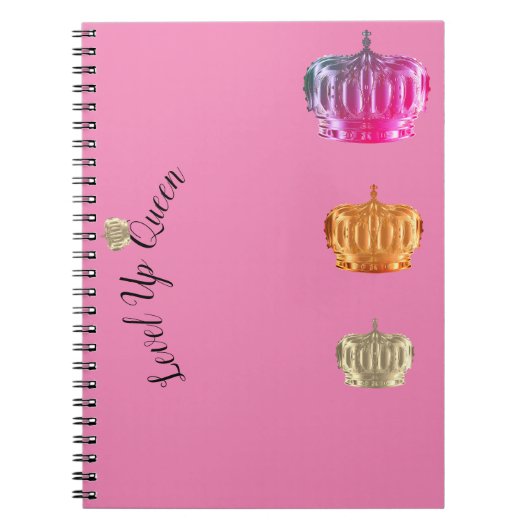 Level Up Queen Notebook Notizblock (Vorderseite)