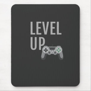 Level Up Retro Joystick Gamer Art Mousepad