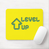 Level Up Retro Pixel Art Mousepad (Mit Mouse)