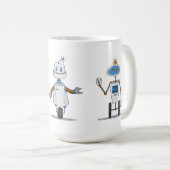 Level Up Roboter Bob & Wak Tasse (VorderseiteRechts)