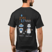 Level Up Roboter T - Shirt, schwarz T-Shirt (Rückseite)
