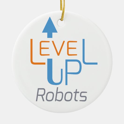Level Up Roboter Weihnachtsschmuck (Vorne)