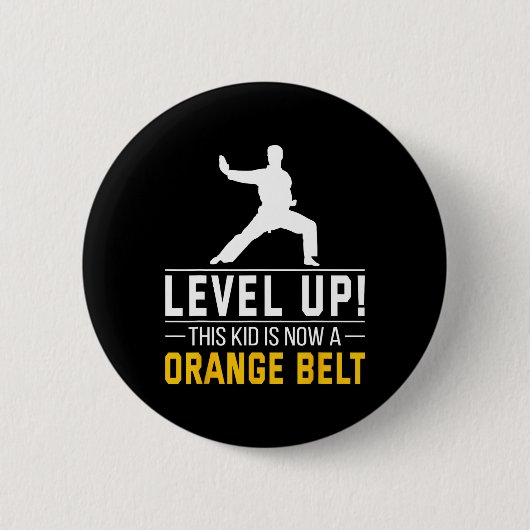 Level Up! This Kid Is Now A Orange Belt Karate Awa Button (Vorderseite)