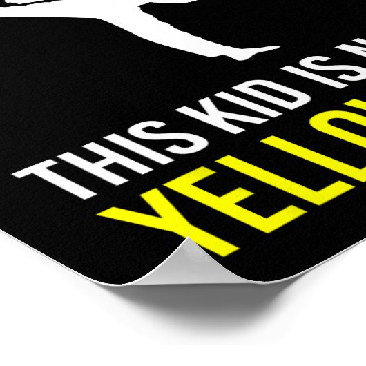 Level Up! This Kid Is Now A Yellow Belt Karate Awa Poster (Ecke)