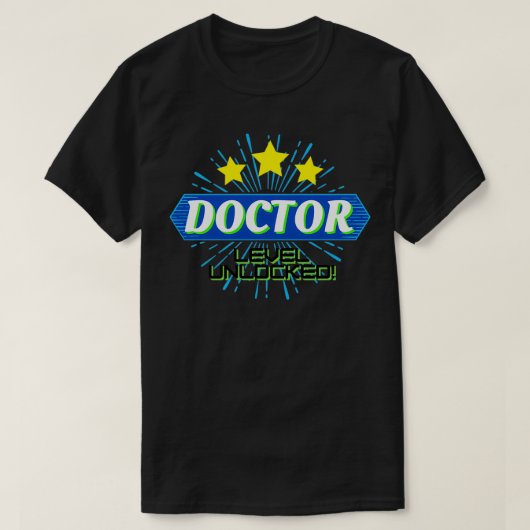 Level UP to Doctor 3 T-Shirt (Design vorne)