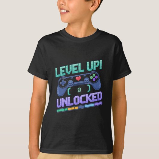 Level Up Unlocks Gaming Trend Kids T - Shirt (Vorderseite)