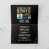 Level-Up Vater Gamer Player - Stand & Foto Geburts Karte (Innenseite)