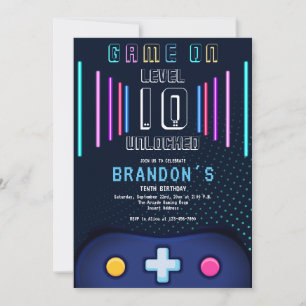 Level-Up Video-Game-Controller jedes Jahr zum Gebu Einladung