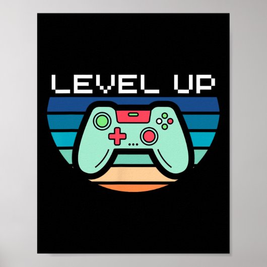 Level-Up-Video-Game-Controller Poster (Vorne)