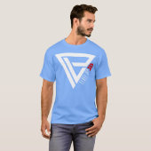 LEVEL UP weiß retro T-Shirt (Vorne ganz)