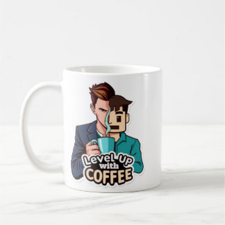 Level Up with Coffee (man) Kaffeetasse