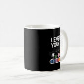 Level Up Your Life Progress Bar Gamer Motivation  Kaffeetasse (VorderseiteRechts)
