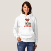Level Up Your Love, Retro Pixel Gaming Design Hoodie (Vorne ganz)
