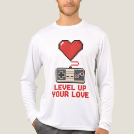 Level Up Your Love, Retro Pixel Gaming Design Tri-Blend Shirt