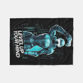 Level Up Your Mind Ai Gamer  Fleecedecke (Vorderseite (Horizontal))