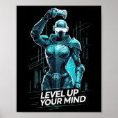 Level Up Your Mind Ai Gamer Poster (Vorne)